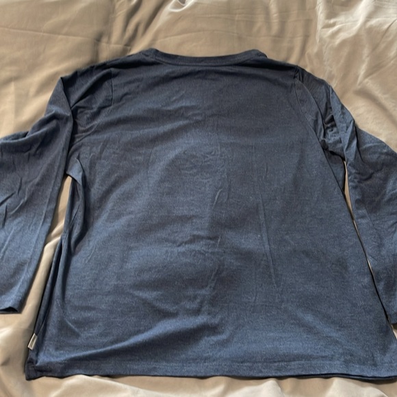 Eddie Bauer Blue heathered Long Sleeve V neck shirt size 1X - Picture 6 of 6